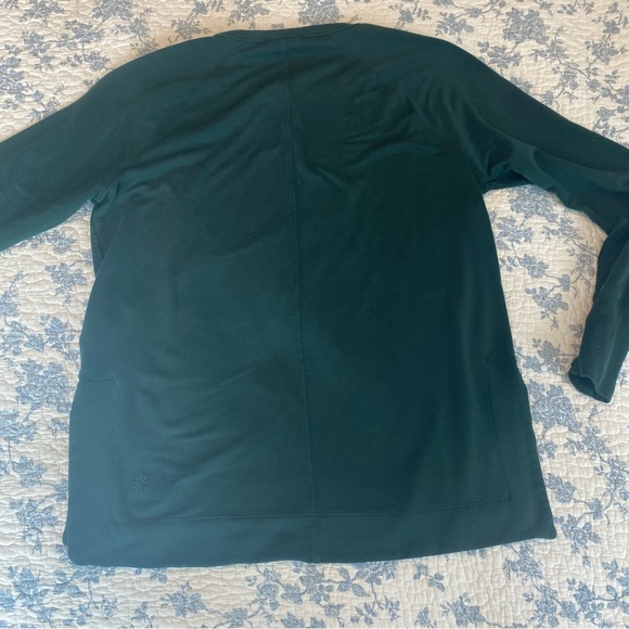 Athleta Coaster Lux Recover Green Sweatshirt Size Small - Picture 9 of 10